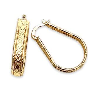 Oval Shape 1” Gold-filled hoops Earrings